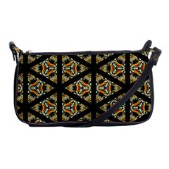 Pattern Stained Glass Triangles Shoulder Clutch Bag by Simbadda