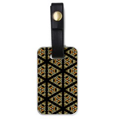 Pattern Stained Glass Triangles Luggage Tag (one Side) by Simbadda