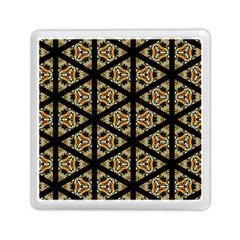 Pattern Stained Glass Triangles Memory Card Reader (square) by Simbadda