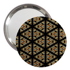 Pattern Stained Glass Triangles 3  Handbag Mirrors by Simbadda