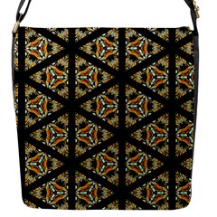 Pattern Stained Glass Triangles Flap Closure Messenger Bag (s) by Simbadda