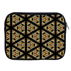 Pattern Stained Glass Triangles Apple Ipad 2/3/4 Zipper Cases by Simbadda