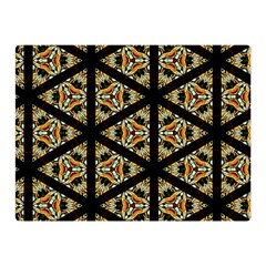 Pattern Stained Glass Triangles Double Sided Flano Blanket (mini)  by Simbadda