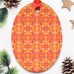  Pattern Abstract Orange Ornament (oval) by Simbadda