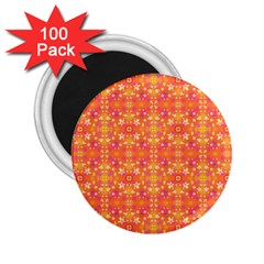  Pattern Abstract Orange 2 25  Magnets (100 Pack)  by Simbadda