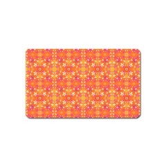  Pattern Abstract Orange Magnet (name Card) by Simbadda