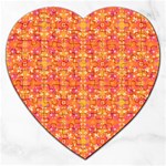  Pattern Abstract Orange Jigsaw Puzzle (Heart) Front