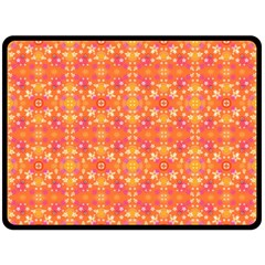  Pattern Abstract Orange Fleece Blanket (large)  by Simbadda