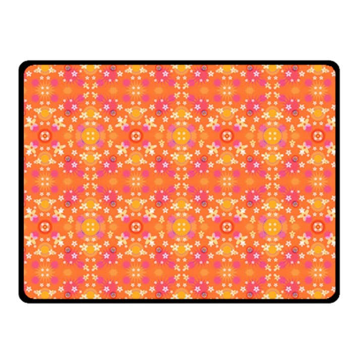  Pattern Abstract Orange Fleece Blanket (Small)