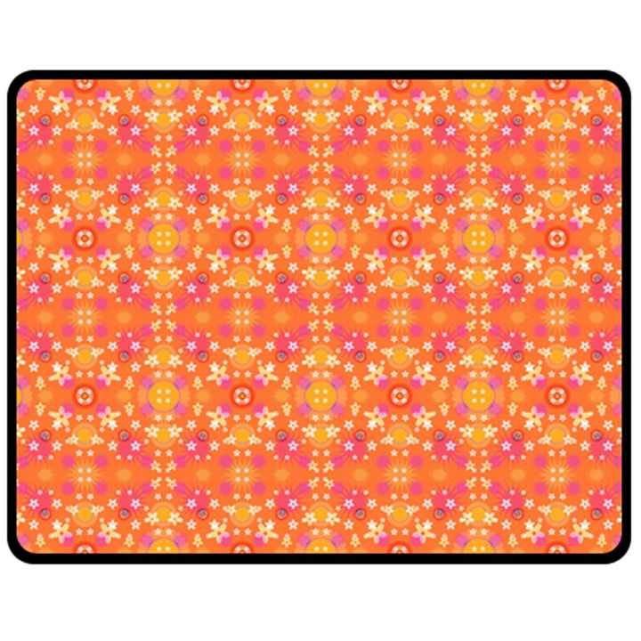  Pattern Abstract Orange Double Sided Fleece Blanket (Medium) 