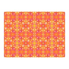  Pattern Abstract Orange Double Sided Flano Blanket (mini)  by Simbadda