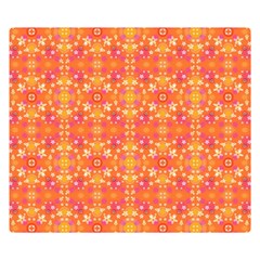  Pattern Abstract Orange Double Sided Flano Blanket (small)  by Simbadda