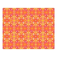  Pattern Abstract Orange Double Sided Flano Blanket (large)  by Simbadda