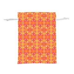  Pattern Abstract Orange Lightweight Drawstring Pouch (l)