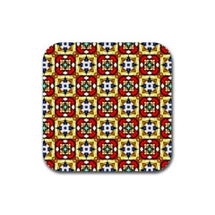 Church Pattern Church Texture Rubber Coaster (square)  by Simbadda