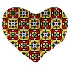 Church Pattern Church Texture Large 19  Premium Heart Shape Cushions by Simbadda