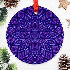 Kaleidoscope Abstract Background Ornament (round) by Simbadda