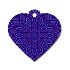 Kaleidoscope Abstract Background Dog Tag Heart (two Sides) by Simbadda