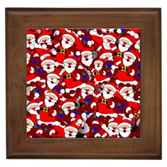 Nicholas Santa Christmas Pattern Framed Tile