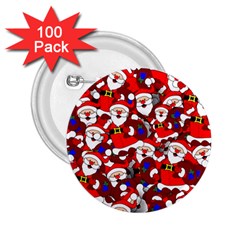 Nicholas Santa Christmas Pattern 2.25  Buttons (100 pack) 