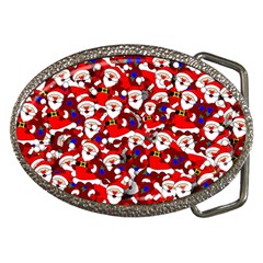 Nicholas Santa Christmas Pattern Belt Buckles by Simbadda