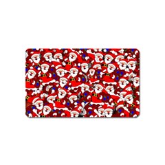 Nicholas Santa Christmas Pattern Magnet (Name Card)