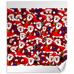 Nicholas Santa Christmas Pattern Canvas 8  x 10 