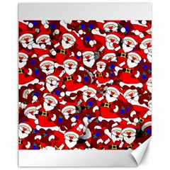 Nicholas Santa Christmas Pattern Canvas 11  x 14 