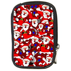 Nicholas Santa Christmas Pattern Compact Camera Leather Case