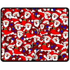 Nicholas Santa Christmas Pattern Fleece Blanket (Medium) 