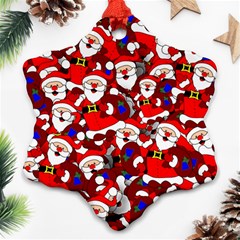 Nicholas Santa Christmas Pattern Ornament (Snowflake)