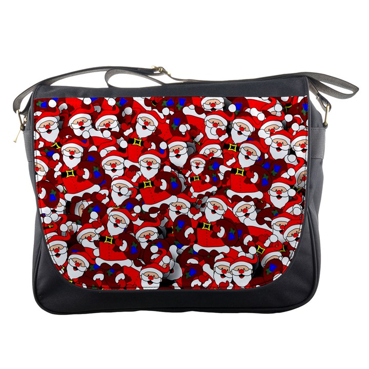 Nicholas Santa Christmas Pattern Messenger Bag