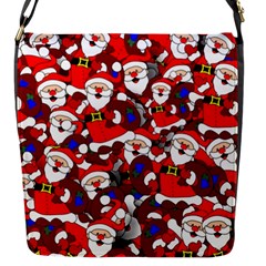 Nicholas Santa Christmas Pattern Flap Closure Messenger Bag (S)