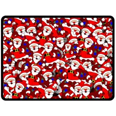 Nicholas Santa Christmas Pattern Double Sided Fleece Blanket (Large) 