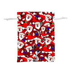 Nicholas Santa Christmas Pattern Lightweight Drawstring Pouch (M)