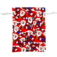 Nicholas Santa Christmas Pattern  Lightweight Drawstring Pouch (XL)