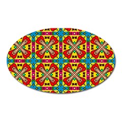 Seamless Pattern Tile Tileable Oval Magnet by Simbadda