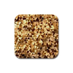 Pattern Fabric Shape Abstract Rubber Square Coaster (4 Pack)  by Simbadda