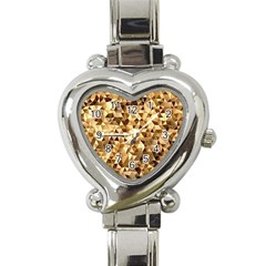 Pattern Fabric Shape Abstract Heart Italian Charm Watch by Simbadda