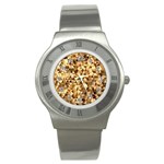 Pattern Fabric Shape Abstract Stainless Steel Watch Front