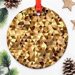 Pattern Fabric Shape Abstract Round Ornament (two Sides)