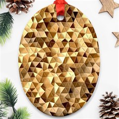 Pattern Fabric Shape Abstract Oval Ornament (two Sides)