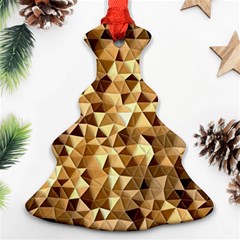 Pattern Fabric Shape Abstract Christmas Tree Ornament (two Sides) by Simbadda