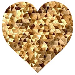 Pattern Fabric Shape Abstract Wooden Puzzle Heart