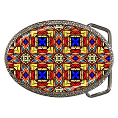 Stained Glass Pattern Texture Belt Buckles by Simbadda