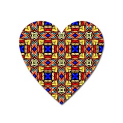 Stained Glass Pattern Texture Heart Magnet by Simbadda