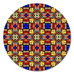 Stained Glass Pattern Texture Magnet 5  (Round) Front