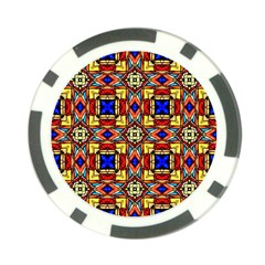 Stained Glass Pattern Texture Poker Chip Card Guard