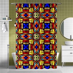 Stained Glass Pattern Texture Shower Curtain 48  X 72  (small)  by Simbadda