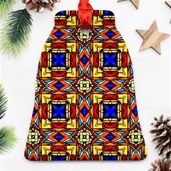 Stained Glass Pattern Texture Bell Ornament (two Sides)